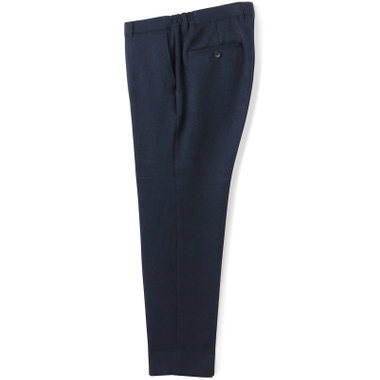 【UWS】【年間】ビジカジセットアップ 0タックパンツ /ネイビー×メランジ調/ウォッシャブル /ストレッチ ※裾上げ済み仕様