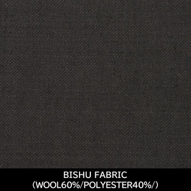 【パターンオーダー】【JOHN PEARSE WHITE 2釦】【秋冬】スーツ/BISHU FABRIC/グレー(WOOL60% POLYESTER40%)