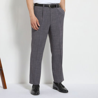 【冷感プリント！氷撃】【JOHN PEARSE White】【春夏】1タックパンツ/グレー/ULTRA MOVE/ウエストムーブ仕様/※裾上げ必要