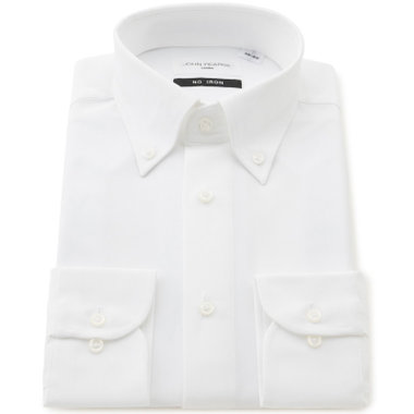 【WEB限定/OUTLET/汚れ・キズ等有】【JOHN PEARSE White】【形態安定】ボタンダウンドレスシャツ/ホワイト/ULTRA MOVE