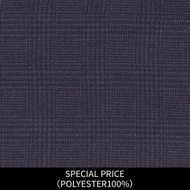 【パターンオーダー】【JOHN PEARSE WHITE 4釦1掛ダブル】【春夏】スーツ/SPECIAL PRICE/ネイビー×チェック(POLYESTER100%)