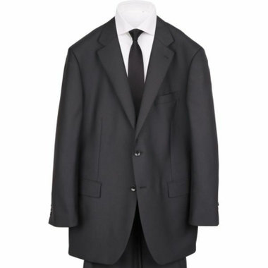 【WEB限定/OUTLET/汚れ・キズ等有】【TRUE TOP】【年間】2釦シングルスーツ 1タック/ブラック×ソリッド