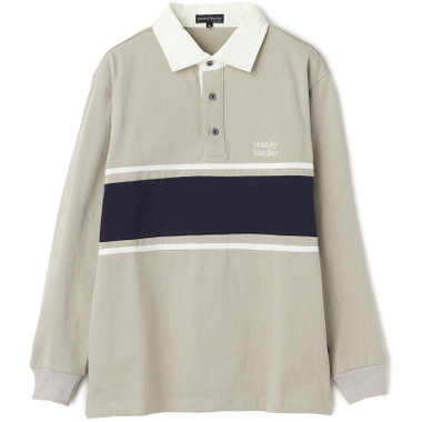  【stanley blacker】ポロトレーナー/ホワイト×グレー×ネイビー