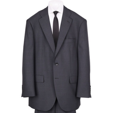 【TRUE TOP】【秋冬】スペアパンツ付き/2釦シングルスーツ 1タック/グレー×ソリッド