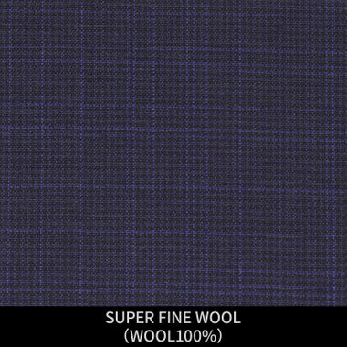 【パターンオーダー】【JOHN PEARSE WHITE 4釦1掛ダブル】【春夏】スーツ/SUPER FINE WOOL/ネイビー×チェック(WOOL100%)