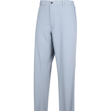 【MIZUNO】【春夏】高機能ポリエステル 0タックパンツ/サックス＆ホワイト×チェック/ウエストシャーリング