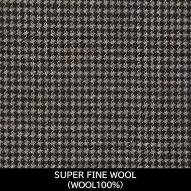 【パターンオーダー】【JOHN PEARSE WHITE 4釦1掛ダブル】【秋冬】スーツ/SUPER FINE WOOL/グレー×ハウンドトゥース(WOOL100%)