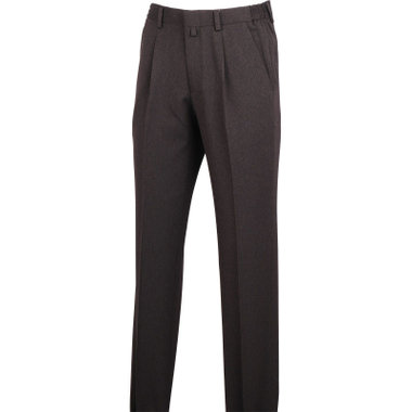 【stanley blacker】【秋冬】1タックスラックス/ブラウン×オックスフォード/シャーリング仕様/ストレッチ