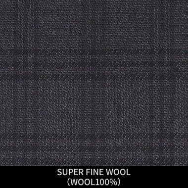 【パターンオーダー】【JOHN PEARSE WHITE 4釦1掛ダブル】【秋冬】スーツ/SUPER FINE WOOL/ダークグレー×チェック(WOOL100%)