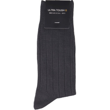 【SUPER TOUGH G】ソックス/ダークグレー×ワイドリブ/抗菌防臭/つま先シームレス仕上げ