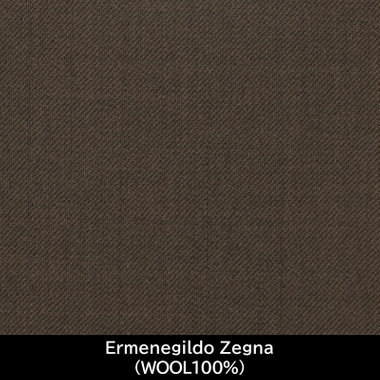 【パターンオーダー】【JOHN PEARSE WHITE 4釦1掛ダブル】【春夏】スーツ/Ermenegildo Zegna/ブラウン(WOOL100%)