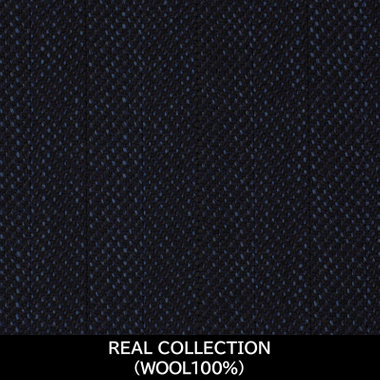 【パターンオーダー】【JOHN PEARSE WHITE 4釦1掛ダブル】【秋冬】スーツ/REAL COLLECTION/ネイビー×ストライプ(WOOL100%)