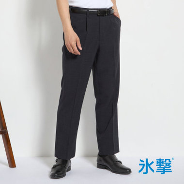【FREEZETECH 氷撃：酷暑対策パンツ】【JOHN PEARSE White】【春夏】1タックパンツ/ネイビー/ULTRA MOVE/ウエストムーブ仕様/※裾上げ必要