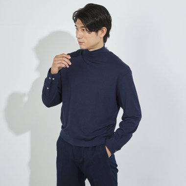 【KANSAIMAN Collection】【長袖】 ドレスカフニット/ネイビー