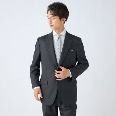 【Donato Vinci Italy】【秋冬】2釦シングルスーツ 1タック/グレー×バーズアイ/REAL GRAY COLLECTION/NEW ZEALAND WOOL/SustainaBee Wool/※裾上げ必要
