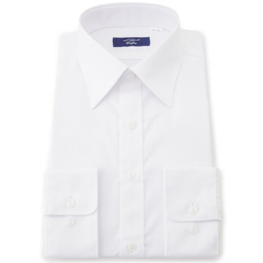 【JOHN PEARSE comfort navy】【STYLISH】【形態安定】レギュラーカラーワイシャツ/ホワイト