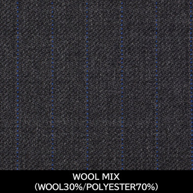 【パターンオーダー】【JOHN PEARSE comfort 2釦】【秋冬】スーツ/WOOL MIX/グレー×ストライプ(WOOL30% POLYESTER70%)