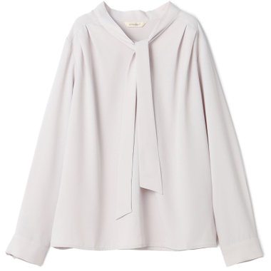 【NATURAL BEAUTY】スリムボウタイカットソー/ライトグレー