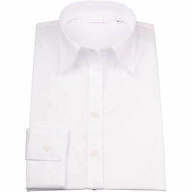 【english girl by J.P.】スキッパーカラーブラウス/ホワイト×ソリッド