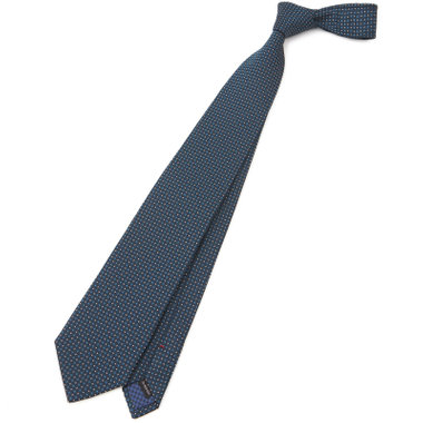 【Donato Vinci Italy】シルク小紋柄ネクタイ 8.5cm幅/グリーン/MADE IN JAPAN