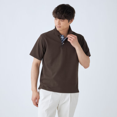 【stanley blacker new york】【半袖】ポロシャツ/ブラウン