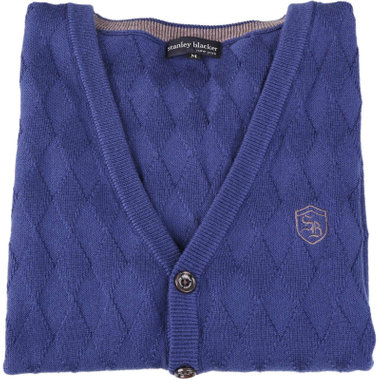 【stanley blacker】ニットベスト/ネイビー×アーガイル