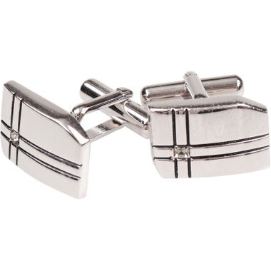 【KANSAIMAN collection】カフス/シルバー+クリア/鏡面