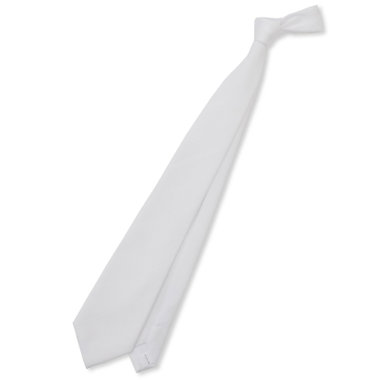 【結婚式】ポケットチーフ付き/フォーマルネクタイ 8.5cm幅/ホワイト×ストライプ