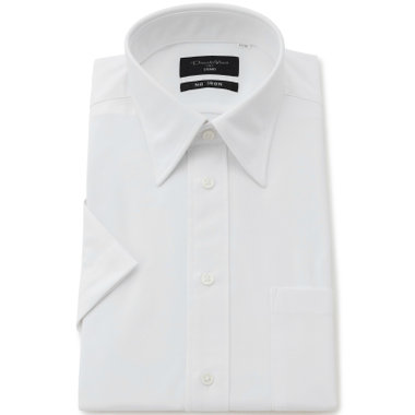【半袖】【Donato Vinci Italy Uomo】【STYLISH】【ノーアイロン】レギュラーカラードレスワイシャツ/ホワイト/ULTRA MOVE/オイルガード/ニット素材