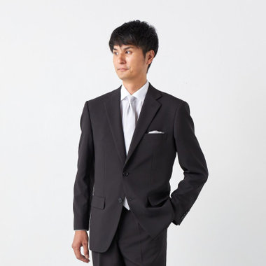 【発送在庫あり】【ベーシックシルエット】【年間】２釦シングルフォーマル 1タックパンツ /ウォッシャブル /ウエストアジャスター付 /※裾上げ済仕様