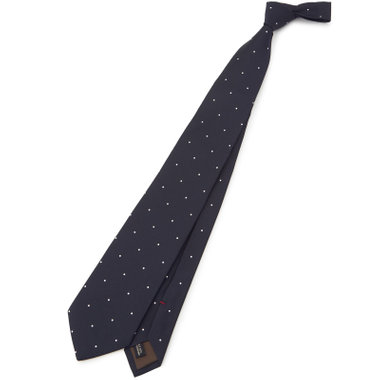 【名品】【Donato Vinci Italy】シルクドットネクタイ 8.5cm;幅/ネイビー/MADE IN JAPAN