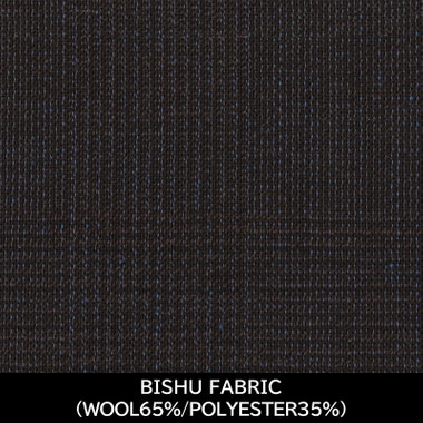 【パターンオーダー】【JOHN PEARSE WHITE 3釦】【春夏】スーツ/BISHU FABRIC/ネイビー＆ブラウン×チェック(WOOL65%/POLYESTER35%)