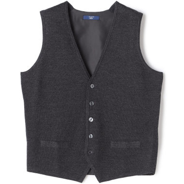 【JOHN PEARSE comfort navy】ニットジレ/グレー/ウォッシャブル