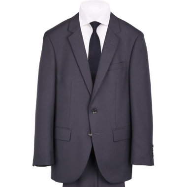 【年間】2釦シングルスーツ 0タック/ネイビ-×シャドーストライプ