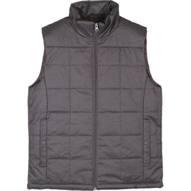 中綿ベスト/ブラウン×ハウンドトゥース/撥水/防風/静電気軽減