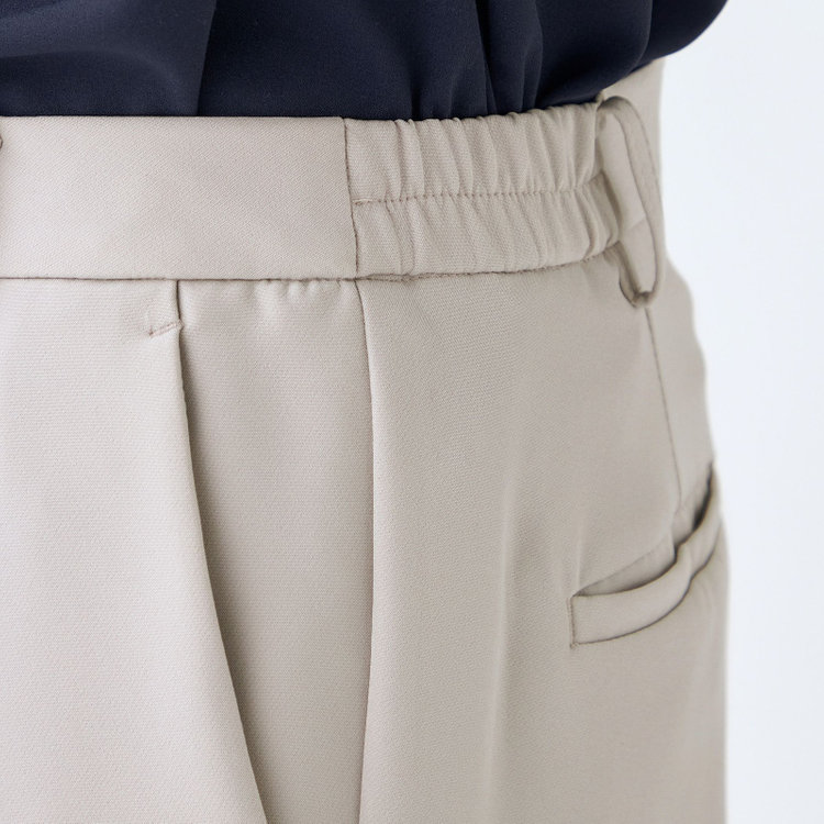 KONAKA　アウトレット 【WEB限定/OUTLET/汚れ・キズ等有】【mirum purple】【年間】タックテーパードパンツ/グレージュ グレー淡色