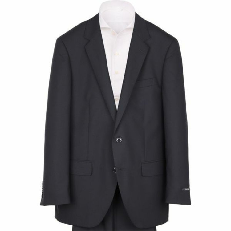 ＪＰセレクトライン 【JOHN PEARSE Black SELECT LINE】【年間】2釦シングルスーツ/ブラック×ドビー/SHOWER CLEAN 黒