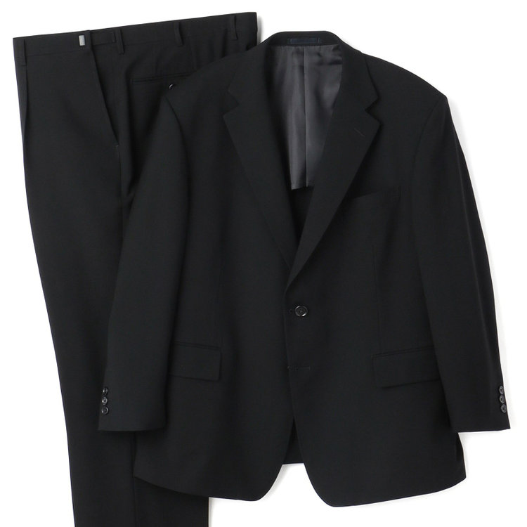 ソノタ（KONAKA用） 【大きいサイズ：K体】【RAGTIME】【秋冬】シングル2釦フォーマル/1タックパンツ/ウエストアジャスター仕様/※裾上げ必要 黒