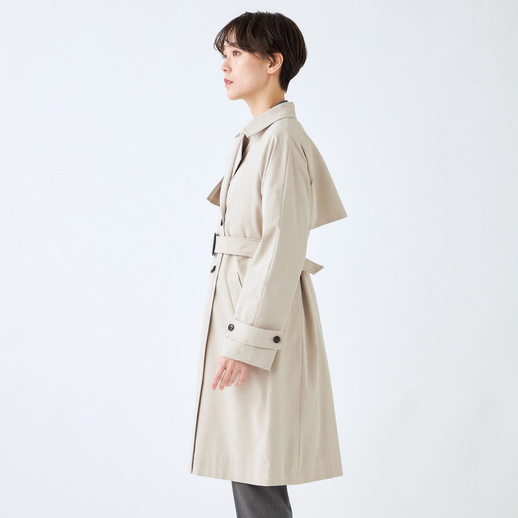 ナチュラル　ビューティー 【NATURAL BEAUTY】ダブルトレンチベルテッドコート/ベージュ 茶淡色