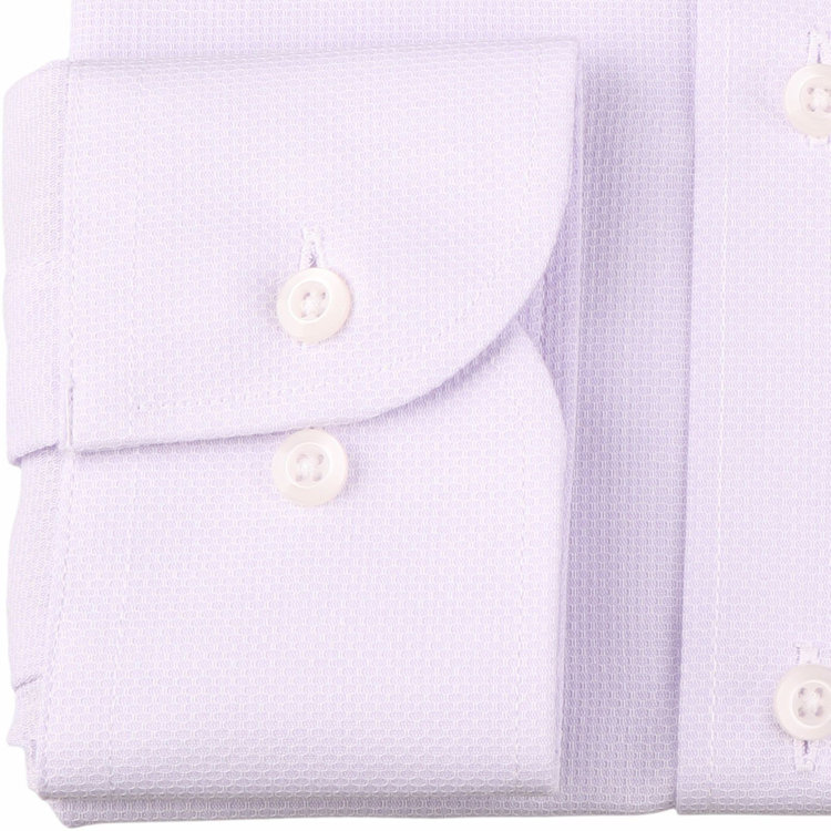 KONAKA　アウトレット 【WEB限定/OUTLET/汚れ・キズ等有】【JOHN PEARSE White】【形態安定】ワイドカラードレスシャツ/パープル×ドビー/Oil guard パープル系(紫)