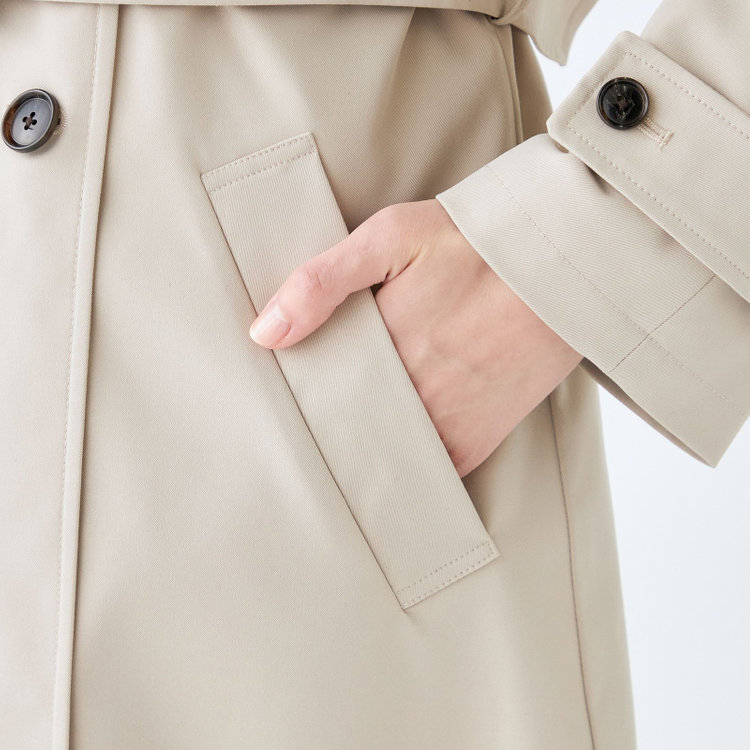 ナチュラル　ビューティー 【NATURAL BEAUTY】ダブルトレンチベルテッドコート/ベージュ 茶淡色