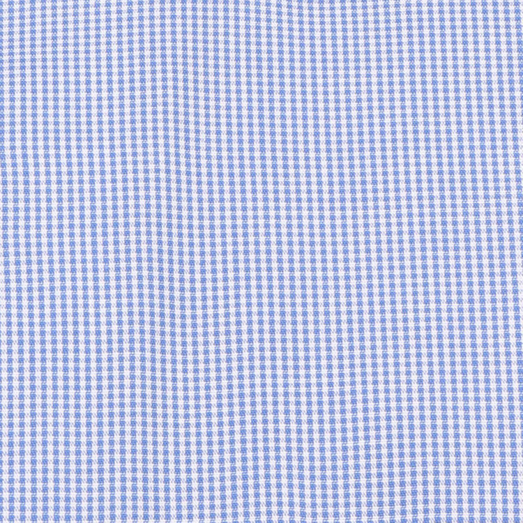 ドナートヴィンチウォモ 【Donato Vinci Italy Uomo】【形態安定】ワンピースカラーボタンダウンドレスワイシャツ/ブルー＆ホワイト×チェック ブルー系(青)