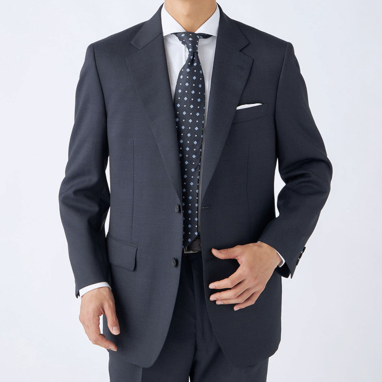 ドナートヴィンチ 【Donato Vinci Italy】【秋冬】2釦シングルスーツ 1タック/ネイビー/REAL NAVY COLLECTION/NEW ZEALAND WOOL/SustainaBee Wool/※裾上げ必要 紺中間