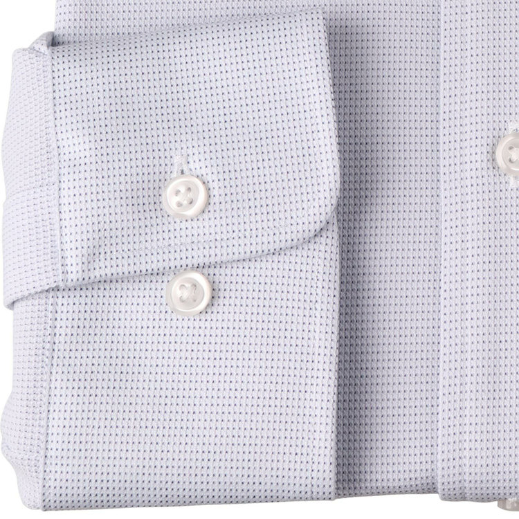 ジョンピアースブラック 【JOHN PEARSE Black】【ノーアイロン】ボタンダウンドレスワイシャツ/ブルー×ピンドットドビー/ULTRA MOVE/ニット素材 ブルー系(青)