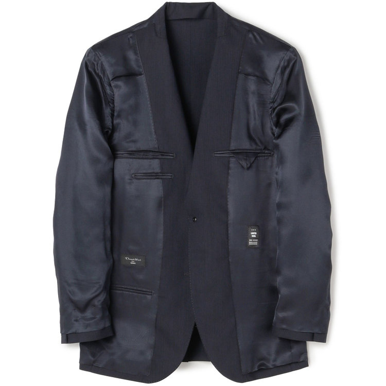 ドナートヴィンチ 【Donato Vinci Italy UOMO】【春夏】2釦シングルスーツ 0タック/ネイビー×シャドーストライプ/NEW ZEALAND WOOL/REAL NAVY/COOL REFLECTION/SustainaBee Wool/※裾上げ必要 紺中間