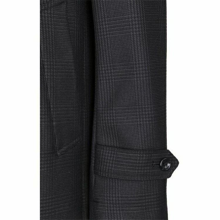 ドナートヴィンチウォモ 【Donato Vinci Italy Uomo】スタンドカラーコート/ブラック×チェック ブラック系(黒)