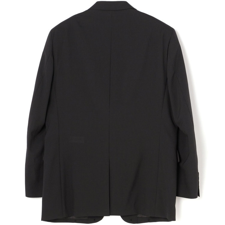 ジョンピアース 【JOHN PEARSE White】【春夏】2釦シングルスーツ ワンタックパンツ / ブラック×ストライプ / SHOWER CLEAN / 形状安定 ※裾直し必要 黒