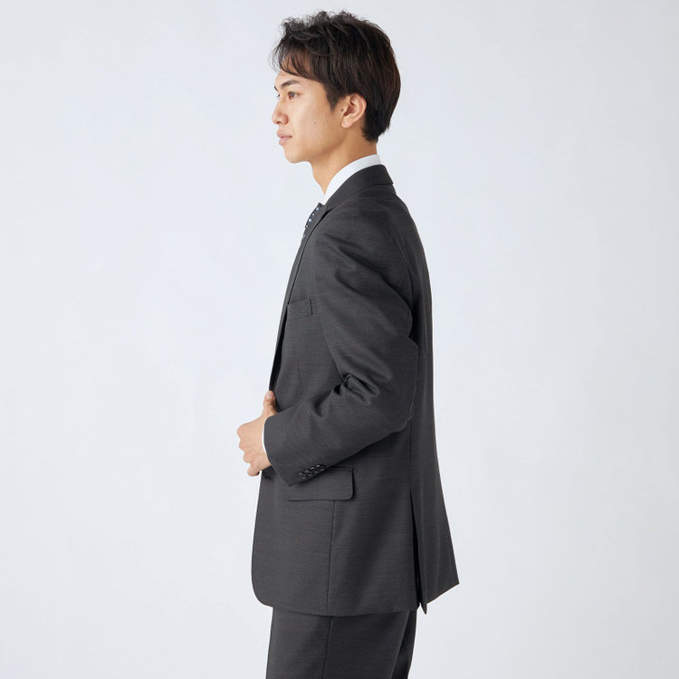 ＫＡＮＳＡＩＭＡＮ 【KANSAIMAN collection】【秋冬】2釦シングルスーツ ショートタック/グレー/REAL GRAY COLLECTION/NEW ZEALAND WOOL SHOWER CLEAN/SustainaBee Wool/※裾上げ必要 グレー濃色