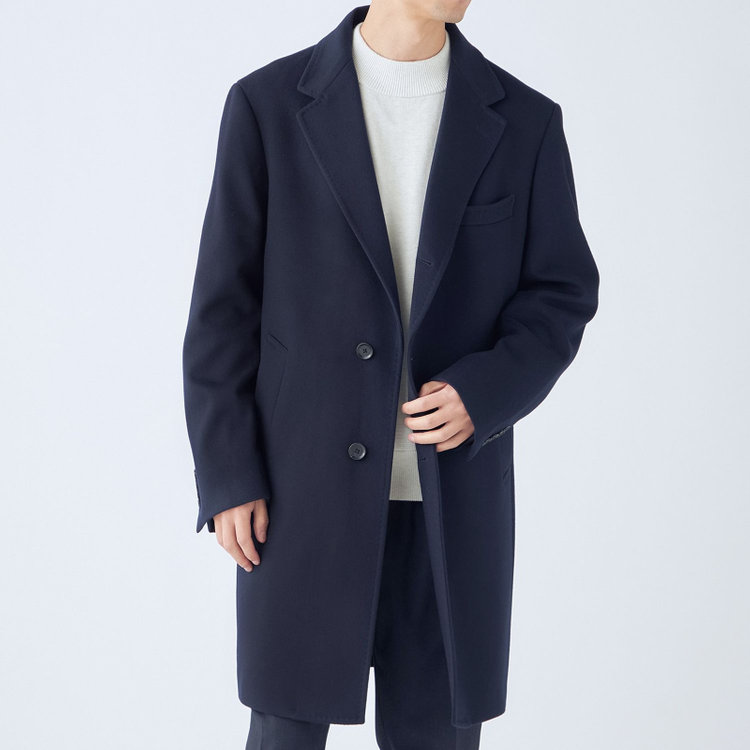 ソノタ（KONAKA用） 【THE 神 COAT】【Donato Vinci Italy UOMO】ウールチェスターコート/ネイビー/NEW ZEALAND LIMITED WOOL 紺中間