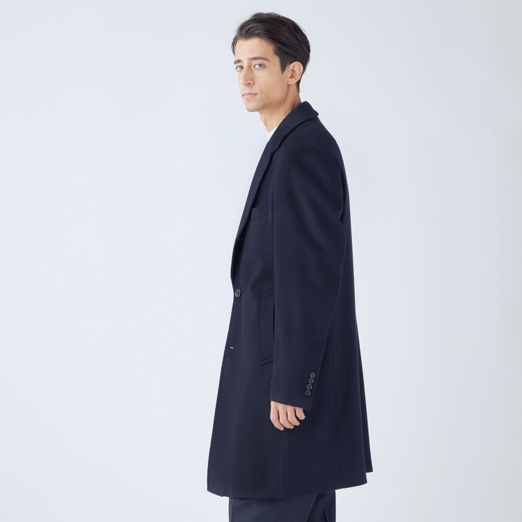 ソノタ（KONAKA用） 【THE 神 COAT】【Donato Vinci Italy UOMO】ウールチェスターコート/ネイビー/NEW ZEALAND LIMITED WOOL 紺中間